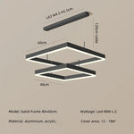 Modern Straight Pendant LED Light - Minimalist Painted Aluminium Chandelier