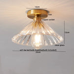 LED Glass Ceiling Lamp for Interior Decor