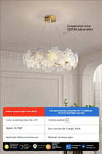 Afralia Petals Crystal Chandelier Light: French Living Room & Dining Room Luxury Lighting