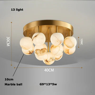 LED Marble Balls Chandelier for Dinning Room
