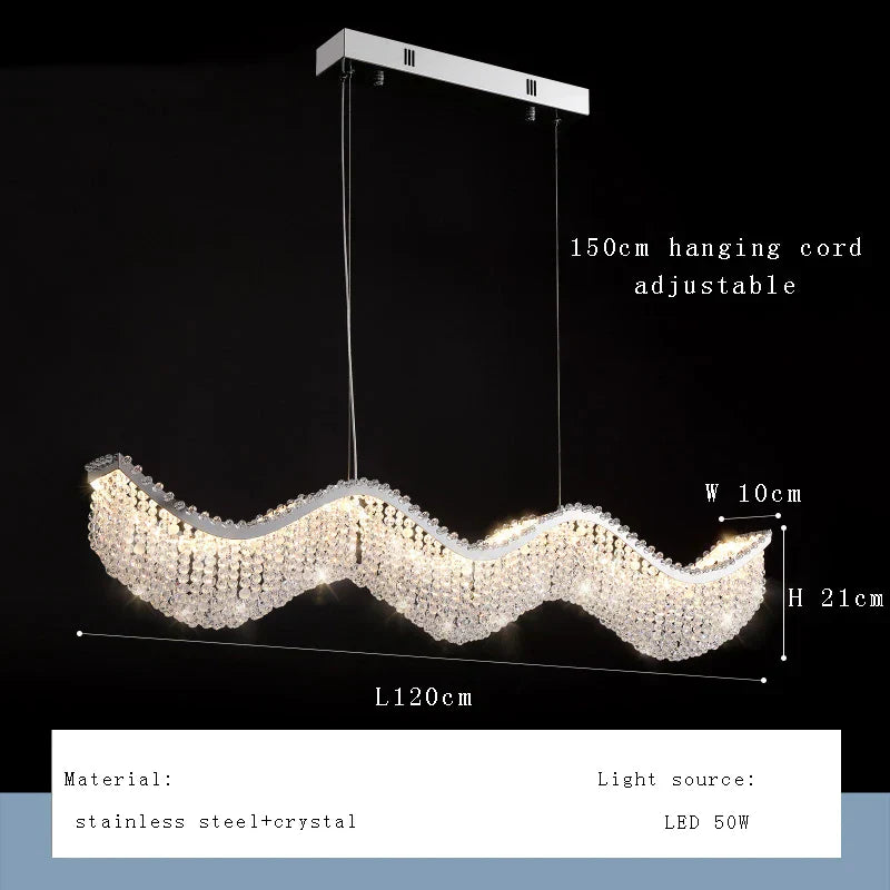 Modern Luxury Crystal Bead Chandelier with LED Lights for Home Decor