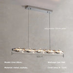 Crystal Chandelier Pendant Light - Dimmable Modern Luxury LED Chrome Luminaria