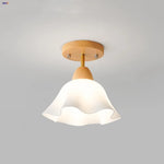White Glass LED Ceiling Light - Modern Nordic Style Home Decor