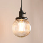 Clear Glass Globe Pendant Lights E27 Hanglamp for Living Room Loft