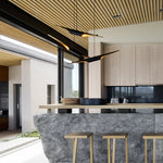 Tube Suspension Aluminum Pendant Chandelier for Living and Dining Room