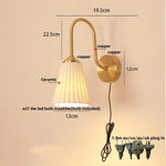 Glass LED Wall Sconce Pull Chain Switch Copper Nordic Stair Light