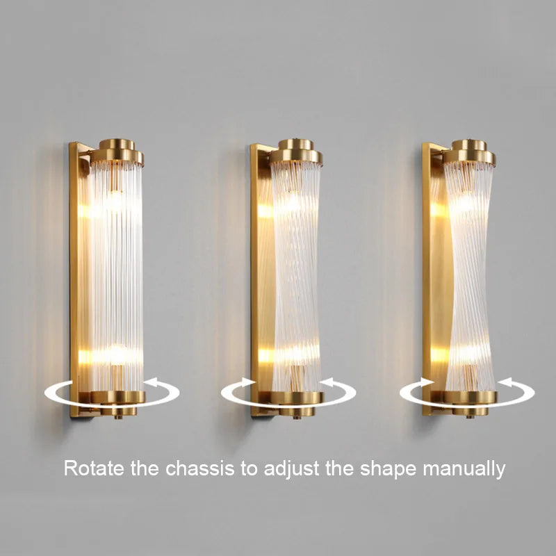 Crystal Wall Lamp: Modern LED Indoor Lighting for Luxury Living Room, Bedroom, and Aisle