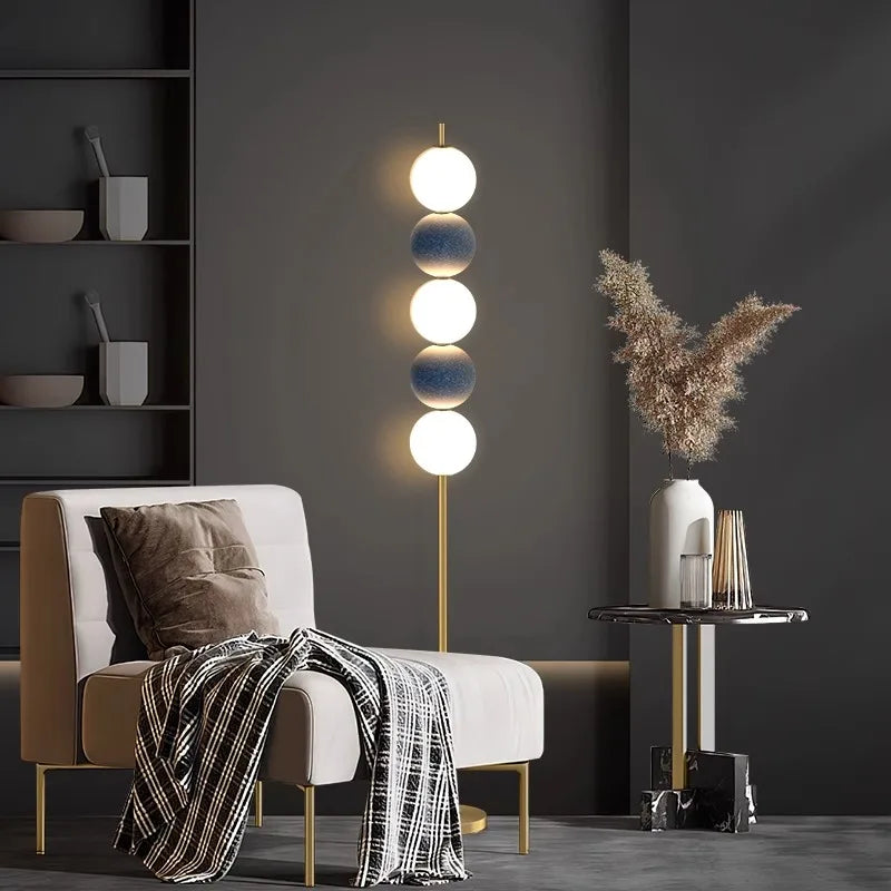 White Balls Floor Lamp: Modern Living Room Decoration & Mood Light