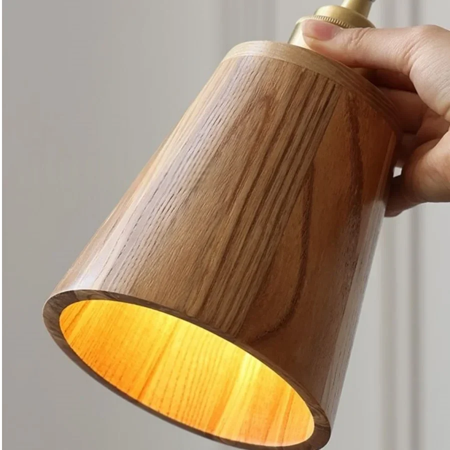 Wood Adjustable LED Wall Light Fixture | Modern Nordic Bedside Wall Lamp
