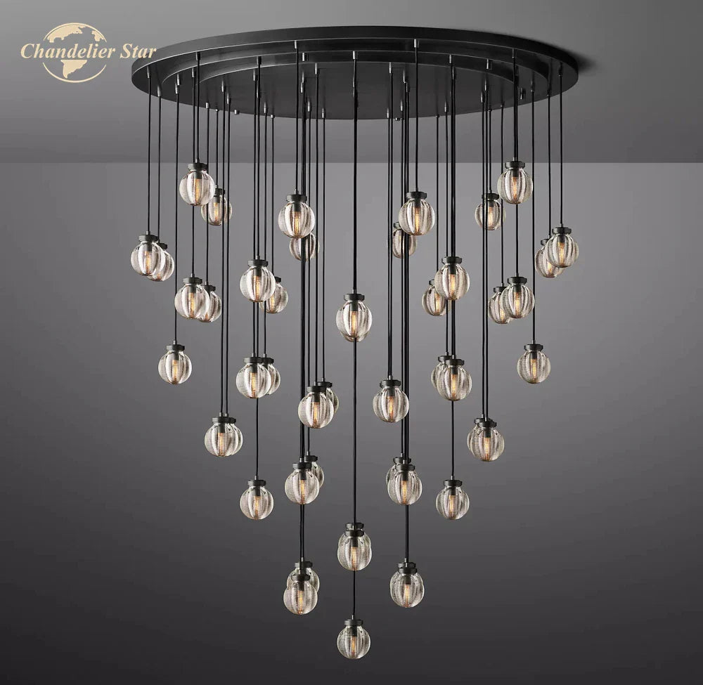 LED Crystal Pendant Chandelier - Modern Round Hanging Light for Home Decor