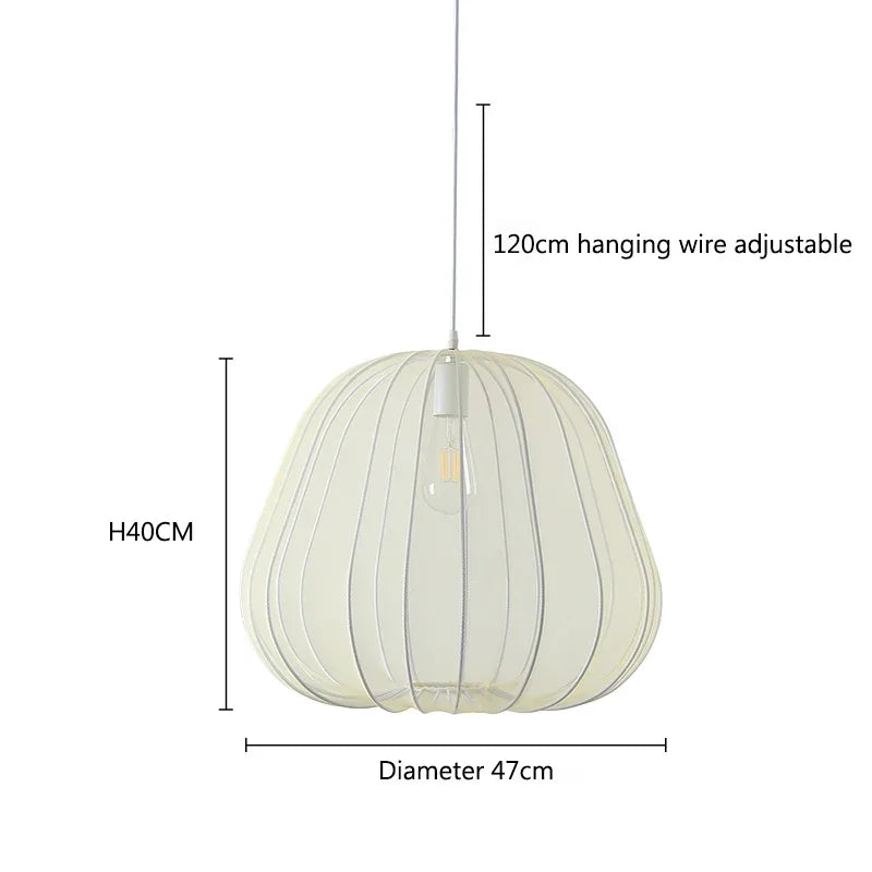 Nordic Fabric Chandelier Pendant Lights for Living Room Bedroom Stair Decor