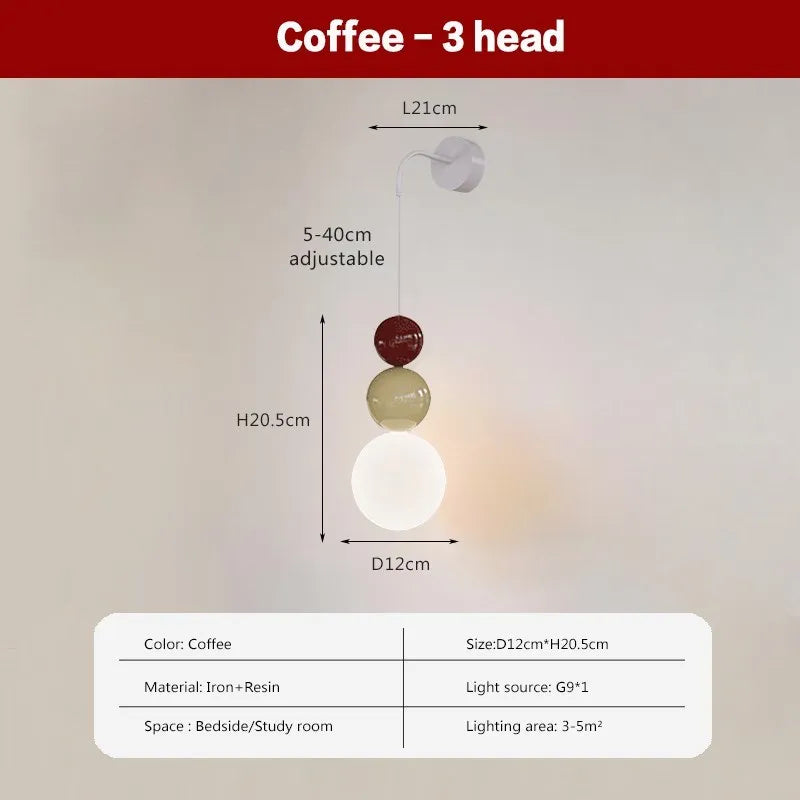 Macaroon LED Pendant Light for Bedroom Living Room Decor