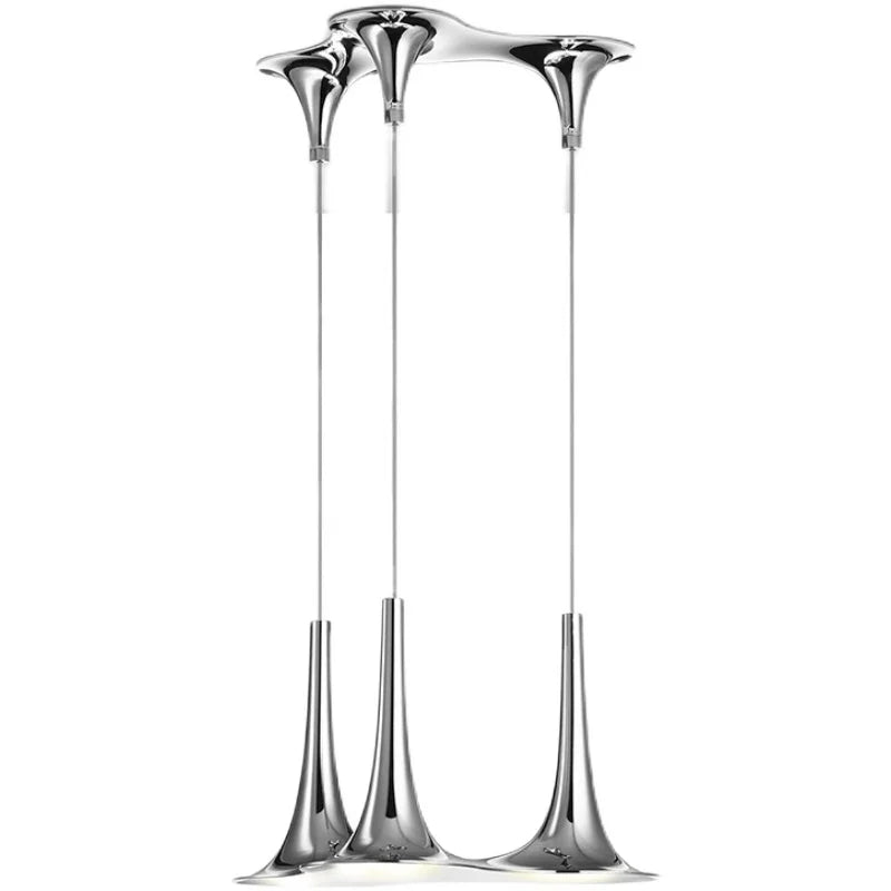 Minimalist Gold & White Pendant Light for Living Room & Bedroom