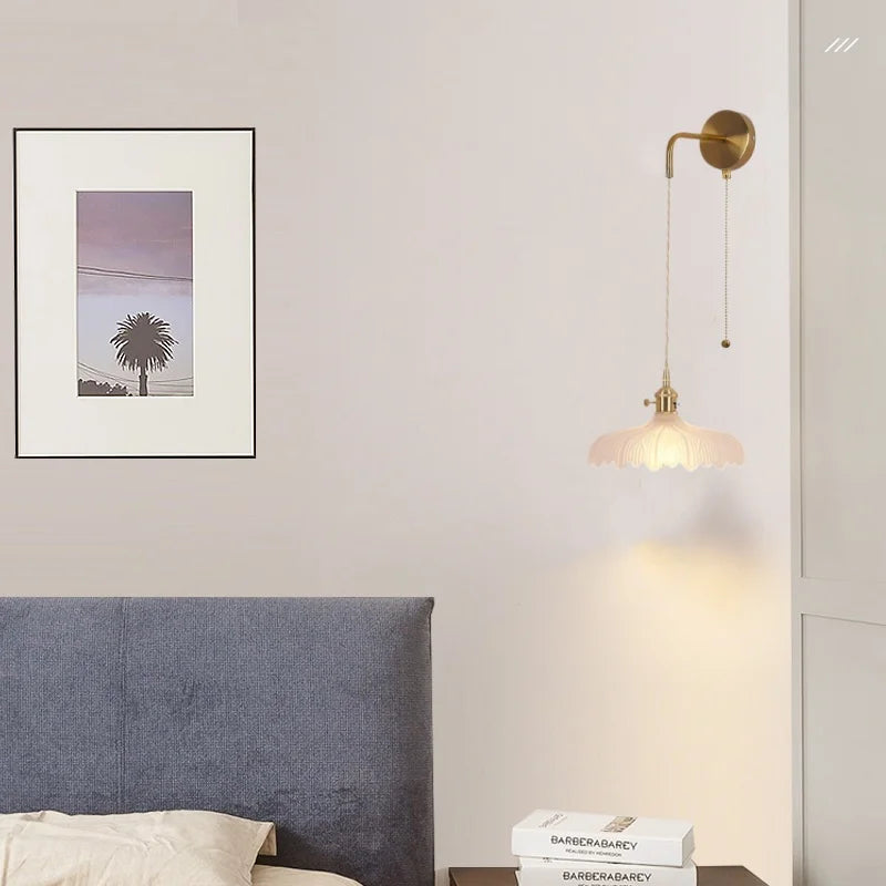 LED Wall Lights Bar Bedroom Study Clear Glass Bedside Lamp Modern Stair Light Fixtures