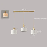 White Ceramic LED Pendant Lamp Modern Hanging Light Fixtures