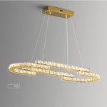 Oval Steel LED Pendant Lights with K9 Crystals
