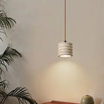 Afralia™ Wabi Sabi LED Pendant Lamp Yellow Travertine Interior Lighting for Living Room