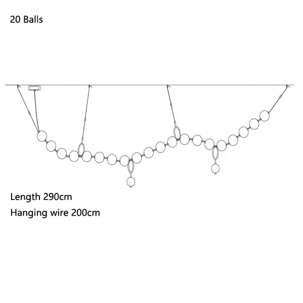 Glass Ball Pendant Chandelier: Nordic Luxury Ceiling Light