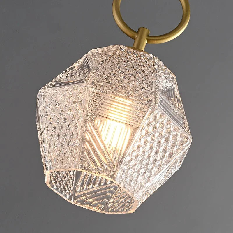 Copper & Glass Pendant Wall Sconce