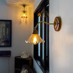 Afralia™ Cracked Glass LED Wall Lights - Vintage Copper Finish