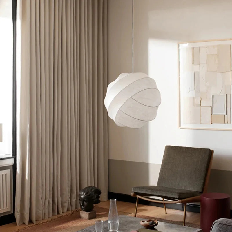 Wabi Sabi Silk Pendant Lamp | Japanese Chandelier for Home & Shop Decor