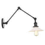 Black Vintage Swing Arm Wall Lamp - Adjustable Industrial Loft Design