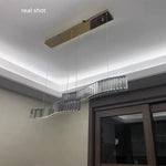 S Wave Steel & Crystal Dimmable LED Pendant Lights