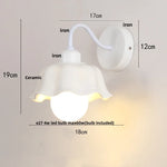 Afralia™ Glass Iron LED Wall Sconce Pull Chain Switch White Stair Light