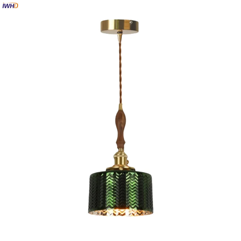 Green Wave Glass Pendant Lamp: Modern Minimalism for Living Room, Bedroom, Cafe