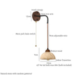 Yellow Travertine LED Wall Lamp for Home Decor