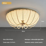 Crystal Dimmable LED Ceiling Light for Modern Bedroom Decor