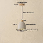 Wood Canopy LED Pendant Lamp: Modern Nordic Style with Adjustable Hanging Lights