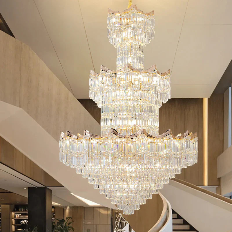 Crystal Duplex Chandelier: Post-Modern Luxury Living Room Club Villa Lighting