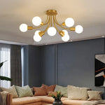 Postmodern Glass Ball Ceiling Lamp Luxury Nordic Interior Dining Room Lighting