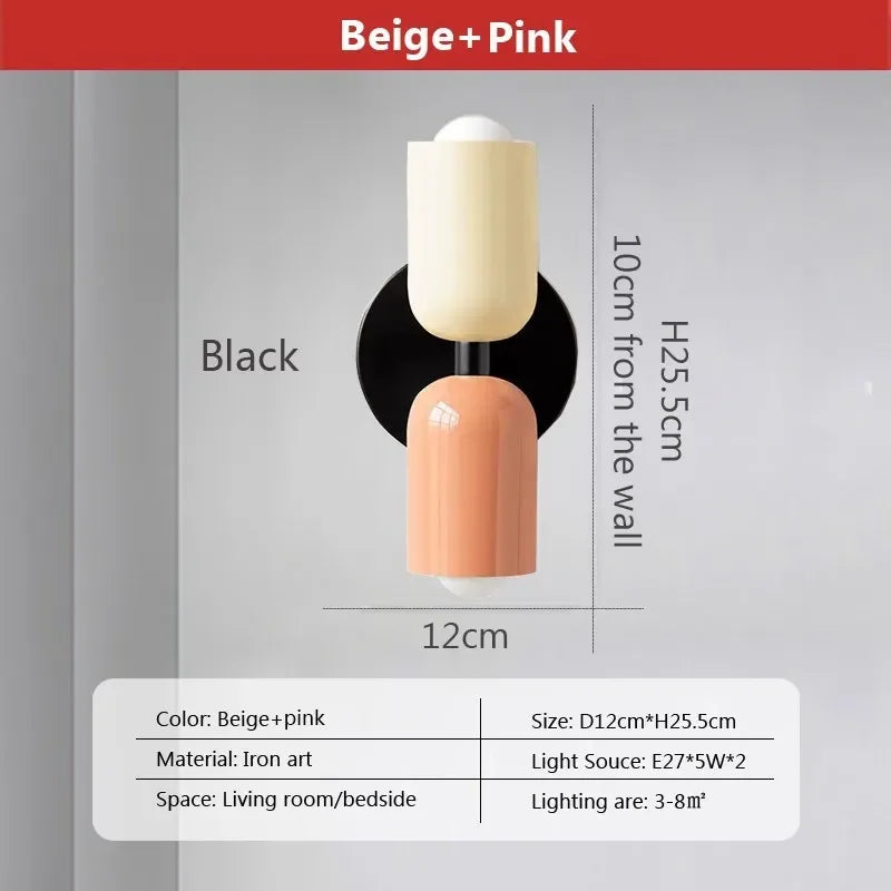 Nordic Double Heads Wall Lamp - Modern LED Cream Wind Style Wall Light
