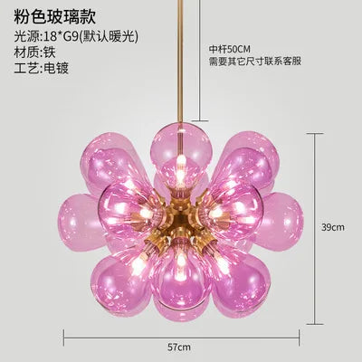 Glass Bubble Hanging Lamps Chandelier Modern Room Decor Ceiling Pendant Light