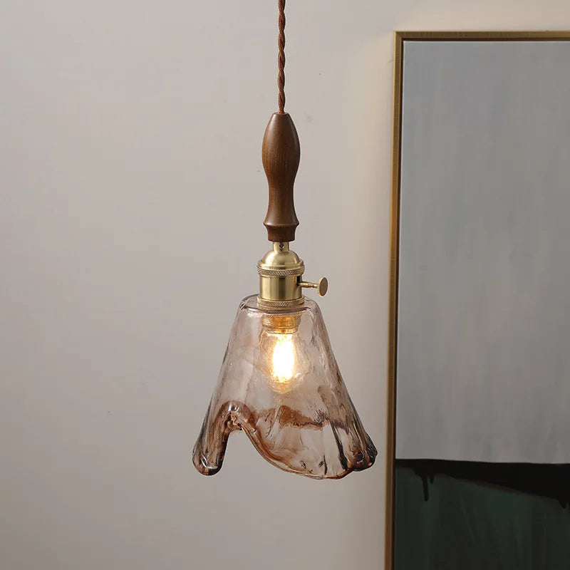 Nordic LED Pendant Lamps, Copper Glass Hanging Lights for Home Decor