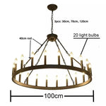 Afralia™ Black Metal LED Pendant Chandelier for Living Room and Stairs