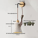 Cement LED Wall Lamp Sconce Modern Pull Chain Switch Stair Light