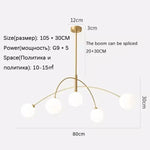 Nordic Pendant Light Chandelier Suspended Milky Glass Designer Ceiling Lamp.