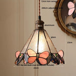 Afralia™ Tiffany Glass Butterfly Pendant Light Fixture Loft LED Luminaire