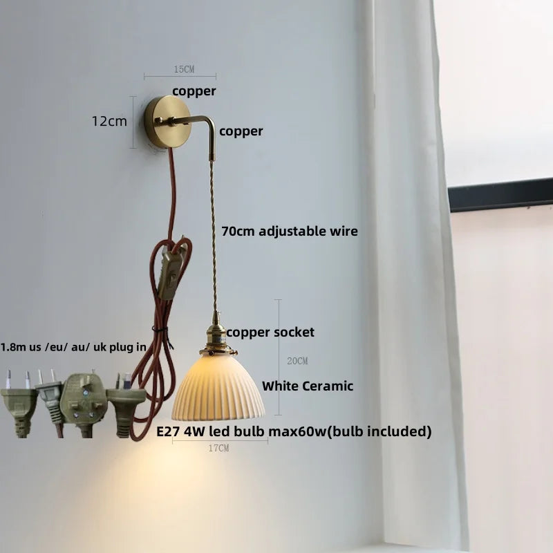 Clear Glass LED Wall Lamp Modern Crystal Home Decor Nordic Design