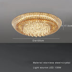 Amber Crystal LED Ceiling Light for Luxurious Home Decor