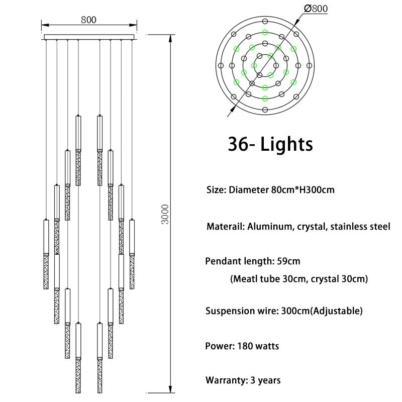 Modern LED Foyer Chandelier