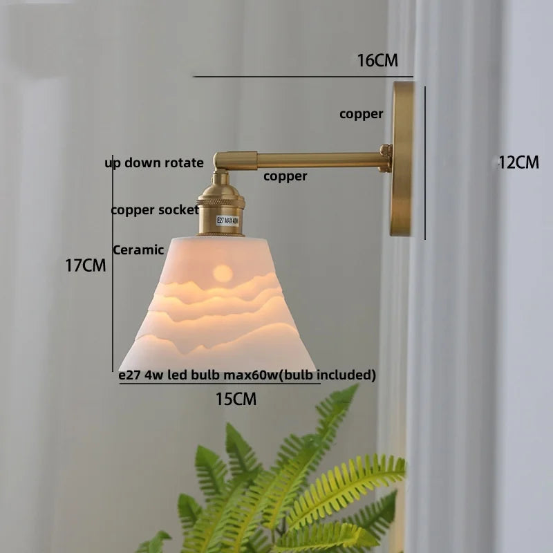 Modern LED Wall Sconce Up Down Rotate Lamp with Pull Chain Switch