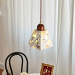 Wood LED Pendant Lamp Japan Style Wabi Sabi Hanging Light Fixtures