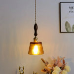Amber Pendant Light: Nordic Copper Hanging Lamp for Modern Home Decor