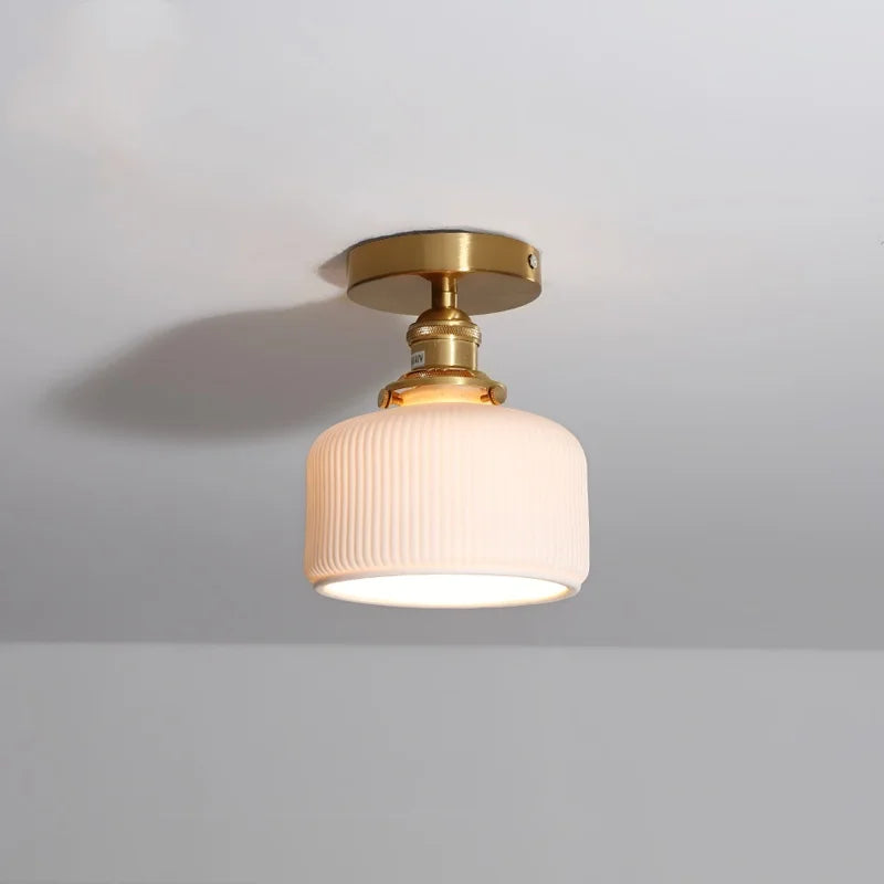 LED Copper Ceramic Ceiling Light for Home Indoor Modern Lighting