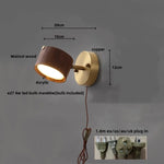 LED Wood Base Wall Sconce Modern Art Light Fixture for Living Room & Bathroom