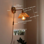 Japanese Style LED Glass Copper Wall Lamp Sconce for Restaurant, Bar, Bedroom, Bathroom
